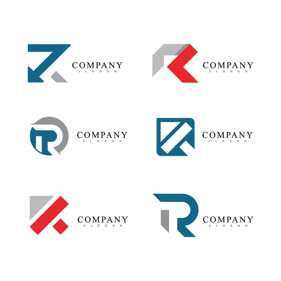 r brief logo icon vektor vorlage desain