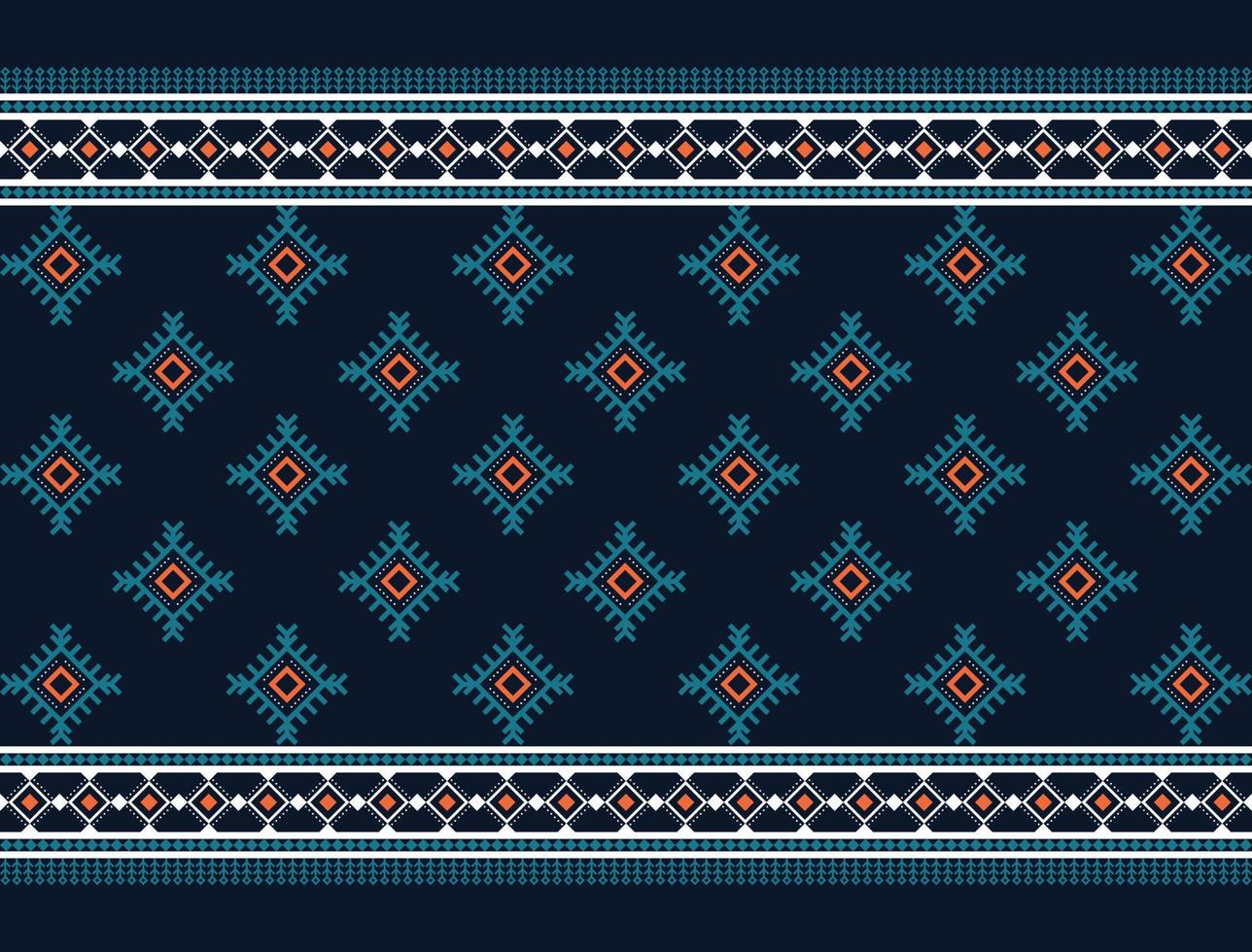 geometrischer ethnischer orientalischer Musterhintergrund. Design für Textur, Verpackung, Kleidung, Batik, Stoff, Tapete und Hintergrund. Musterstickerei-Design. vektor