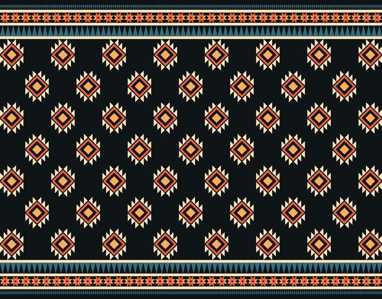 geometrischer ethnischer orientalischer Musterhintergrund. Design für Textur, Verpackung, Kleidung, Batik, Stoff, Tapete und Hintergrund. Musterstickerei-Design. vektor