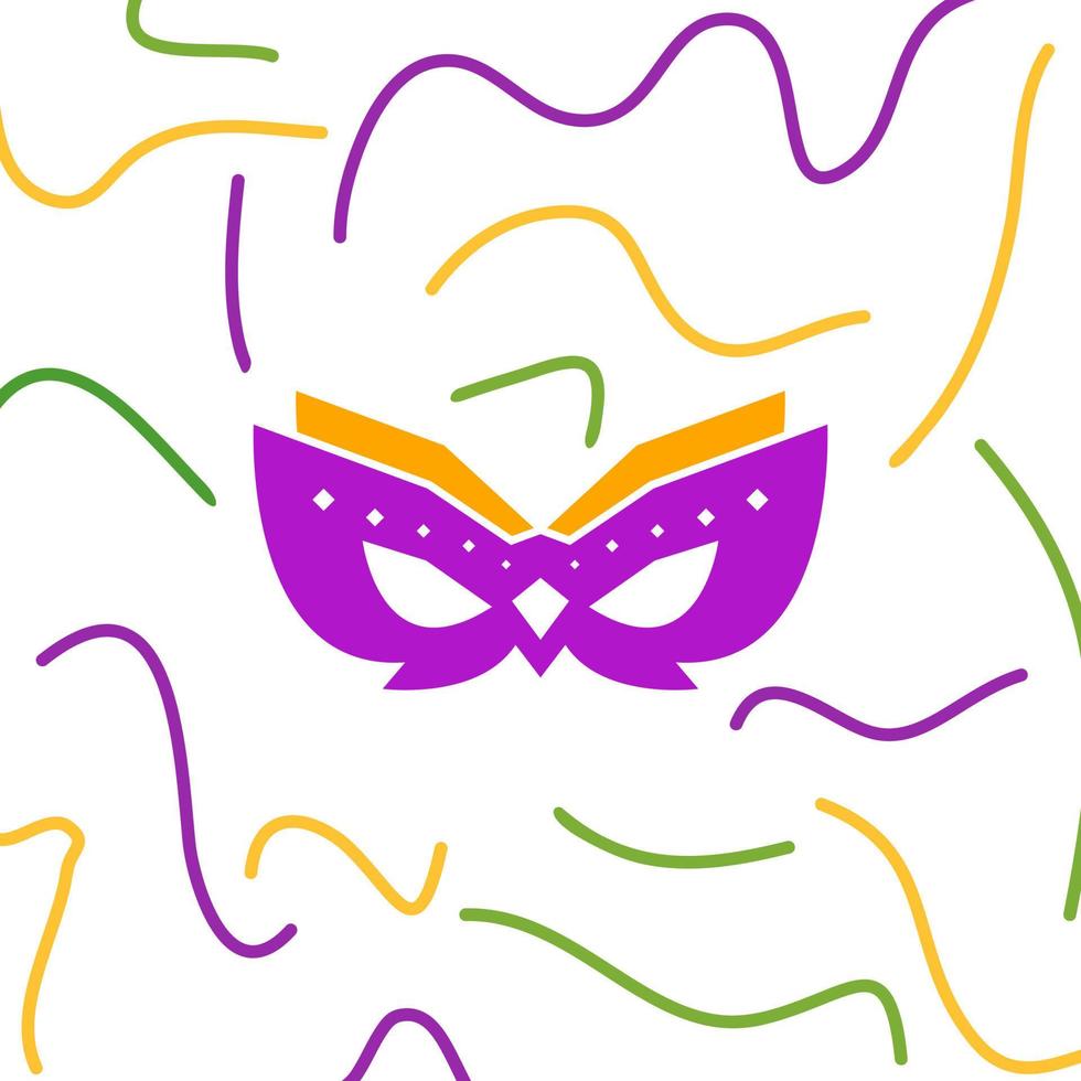 Maske Karneval mit Ornament Design Vector Illustration.