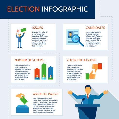 Infographic-Wahlsatz vektor