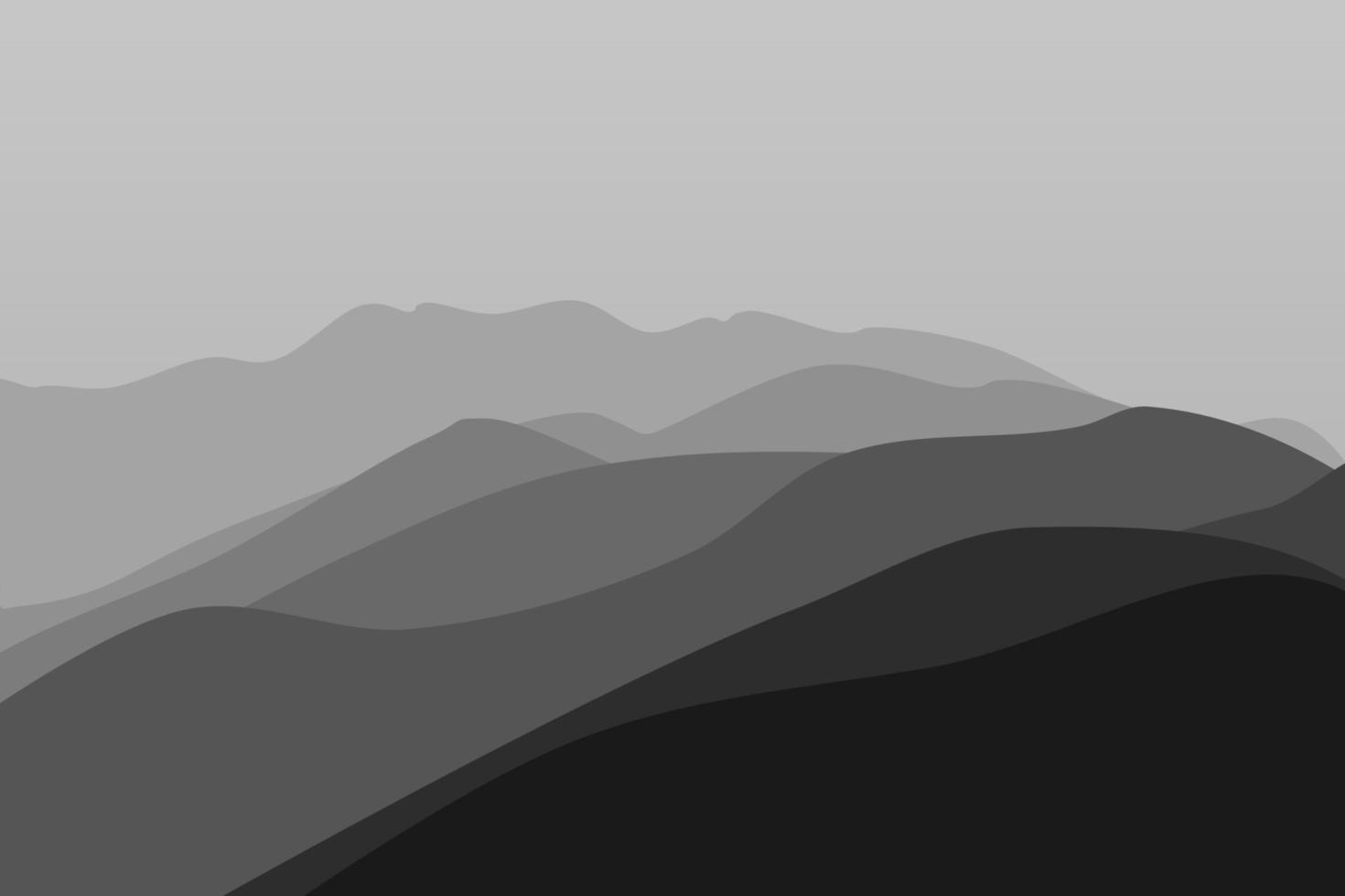 Vektor-Illustration einer schönen Berglandschaft. geeignet für Poster, Wanddekorationen und ähnliches vektor