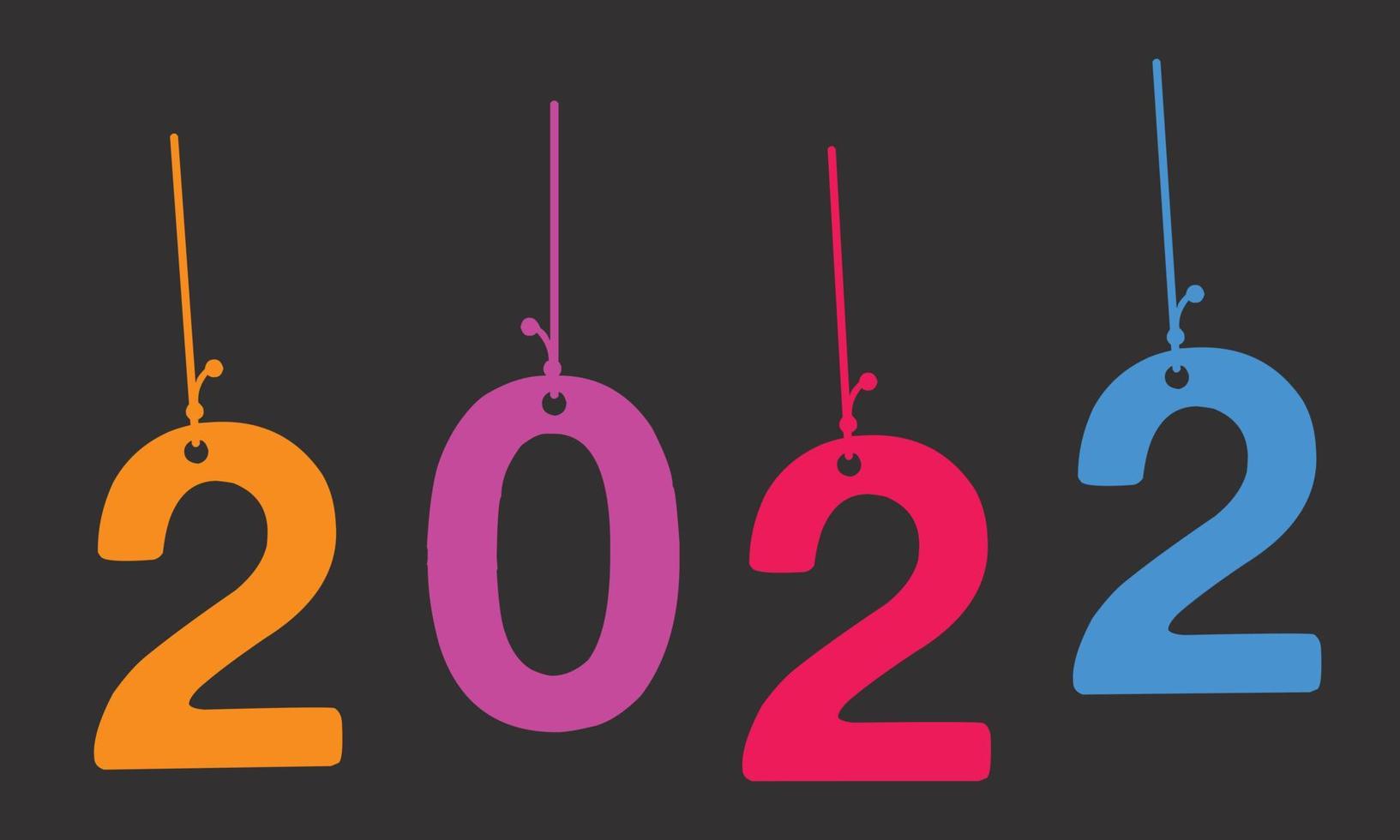 Frohes neues Jahr 2022 kostenloses Vektordesign png vektor