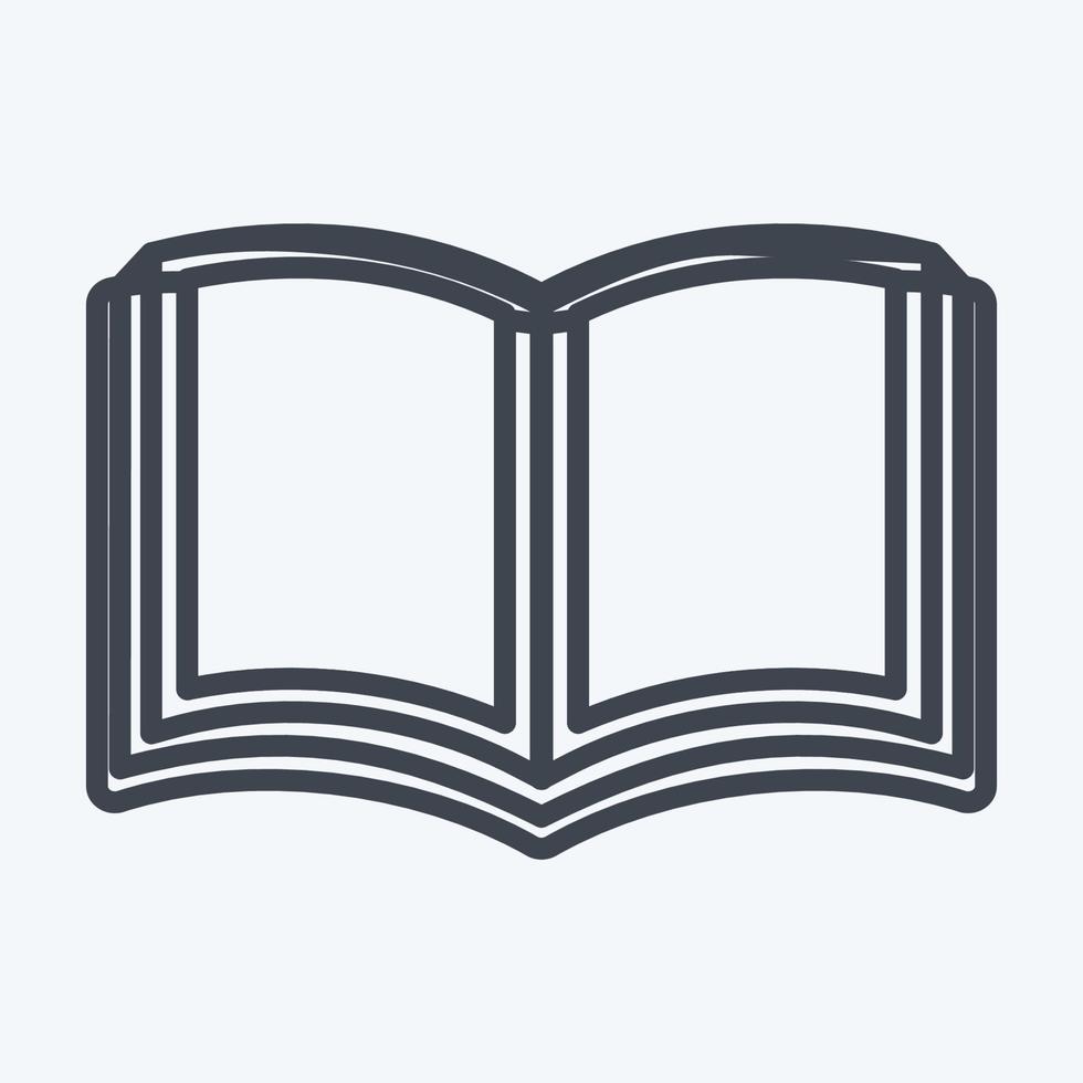ikon helig bok - linjestil - enkel illustration vektor