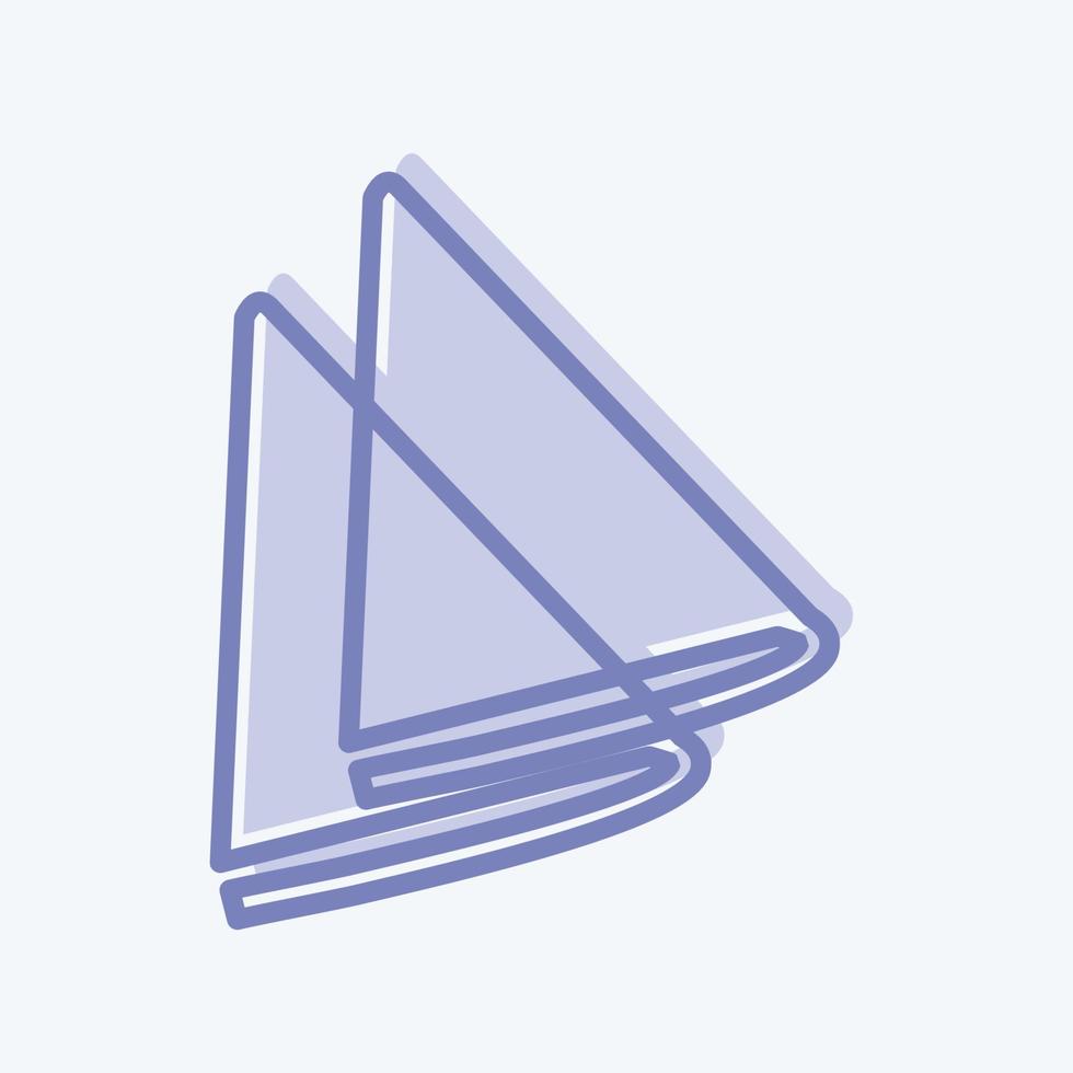 Icon Servietten - zweifarbiger Stil - einfache Illustration vektor
