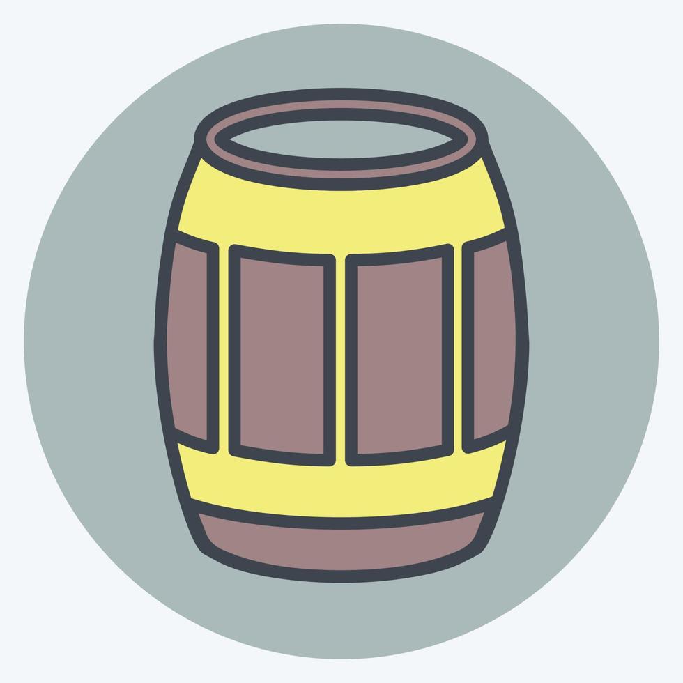 icon barrel - color mate style - enkel illustration, bra för utskrifter, meddelanden, etc vektor