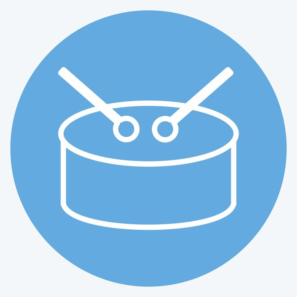 Symbol-Snare-Drum - blaue Augen-Stil - einfache Illustration, gut für Drucke, Ankündigungen usw vektor