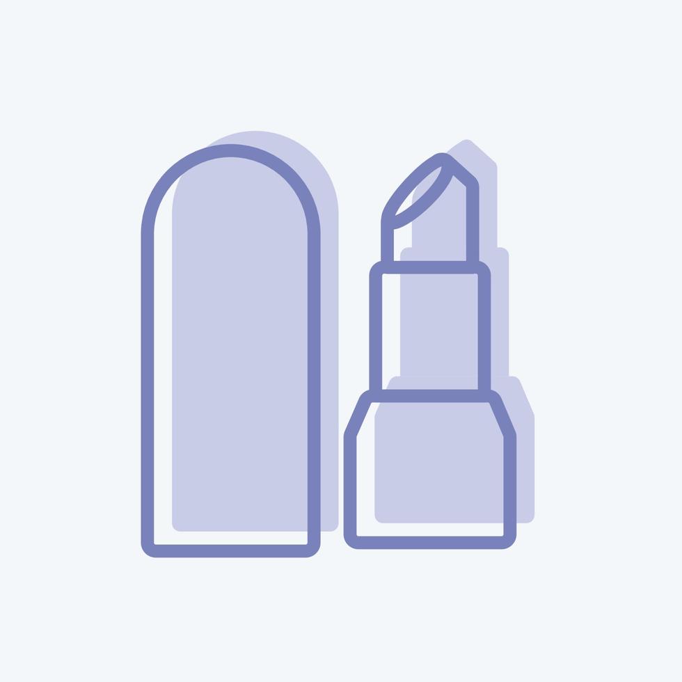 Icon-Lippenstift - zweifarbiger Stil - einfache Illustration, gut für Drucke, Ankündigungen usw vektor