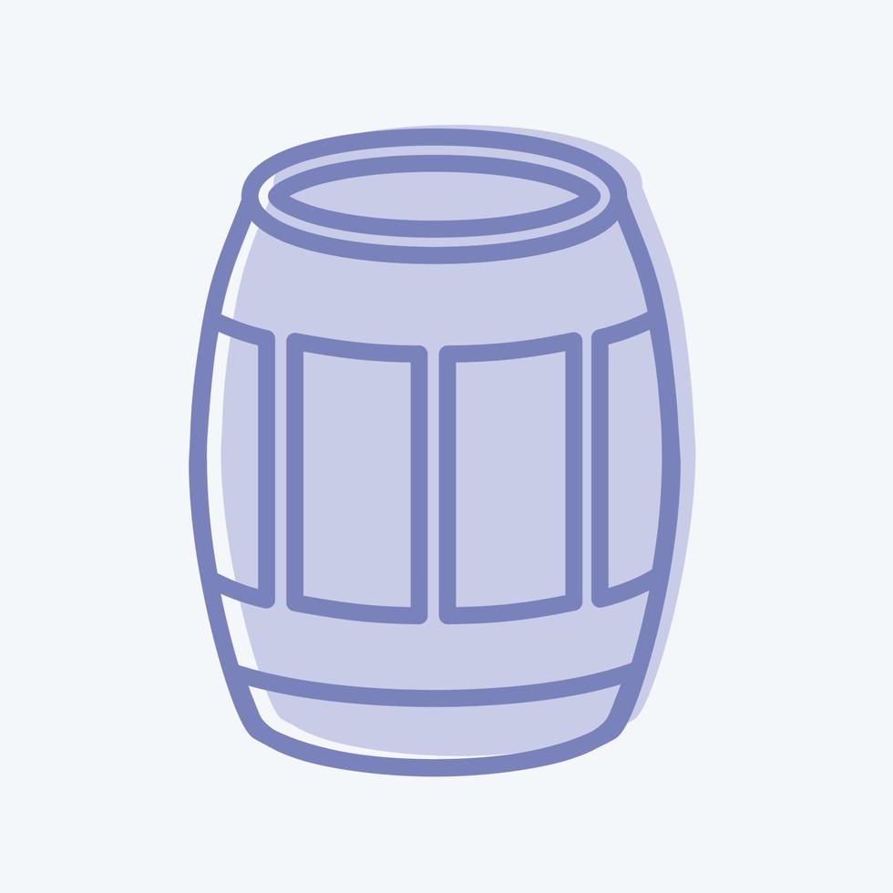 Icon Barrel - zweifarbiger Stil - einfache Illustration, gut für Drucke, Ankündigungen usw vektor