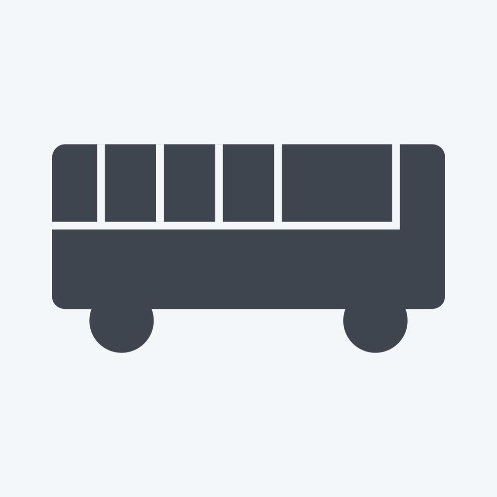 Symbol Spielzeugbus - Glyphen-Stil - einfache Illustration vektor