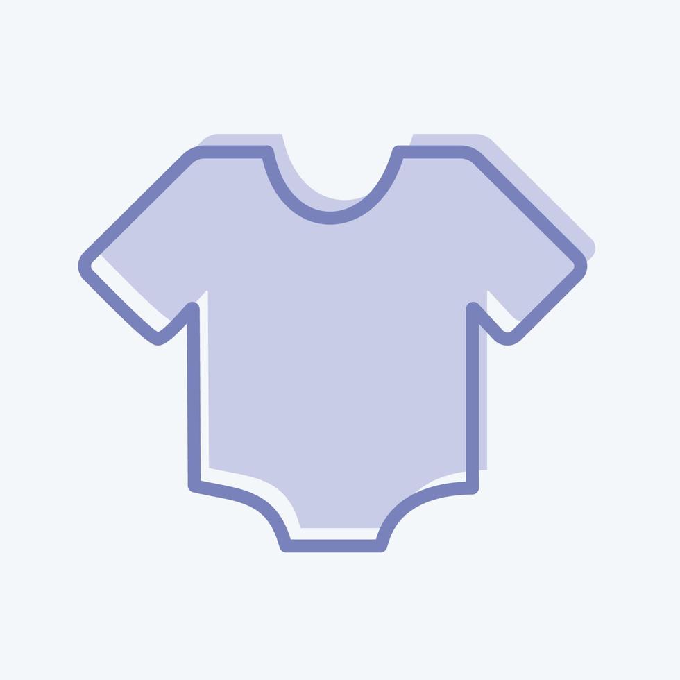 ikon skjorta - tvåfärgad stil - enkel illustration vektor