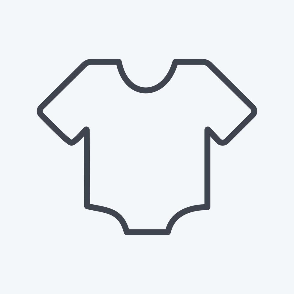 ikon skjorta - linjestil - enkel illustration vektor