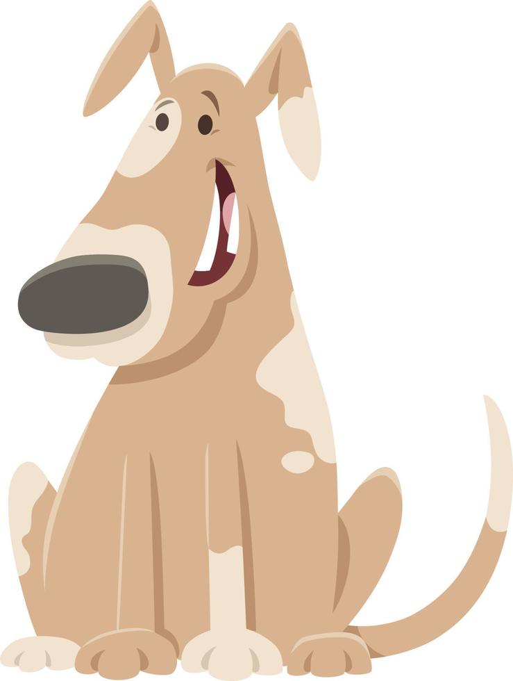 Cartoon beige gefleckter Hund Tiercharakter vektor