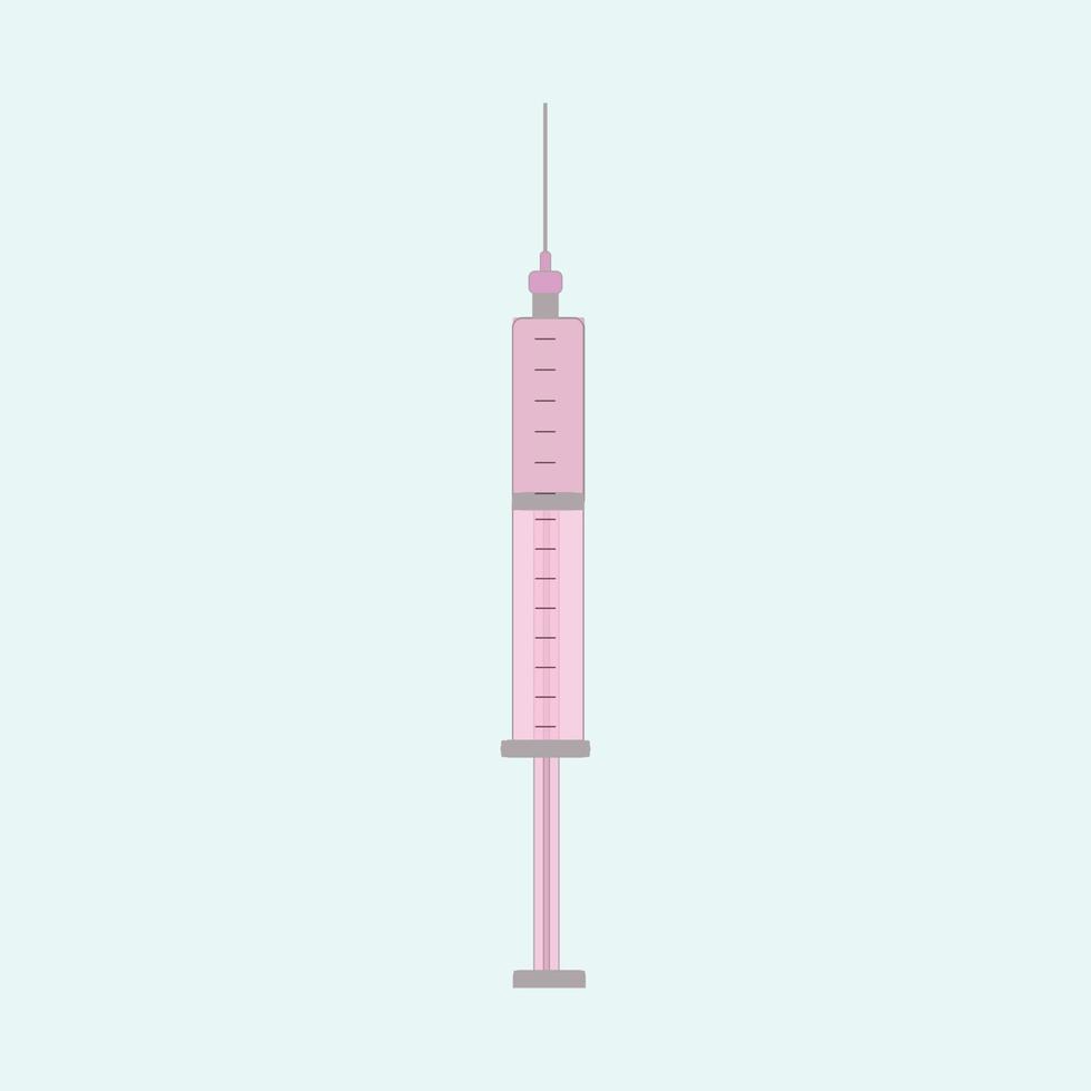 Covid-19-Coronavirus-Impfstoff. Spritzen- und Impfstofffläschchen flache Symbole. vektor