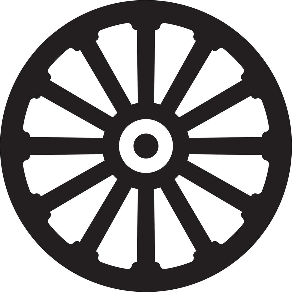 vagn hjul siluett vektor