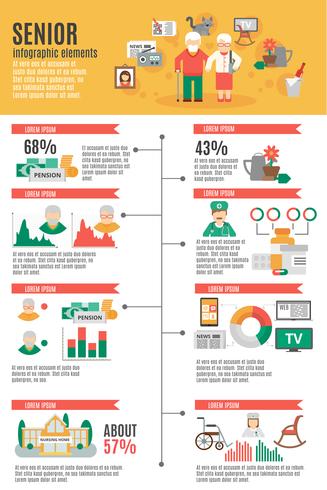 infographic senior poster vektor