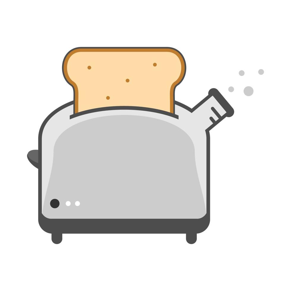 Abbildung Vektorgrafik des Toaster-Logos. perfekt für Technologieunternehmen zu verwenden vektor