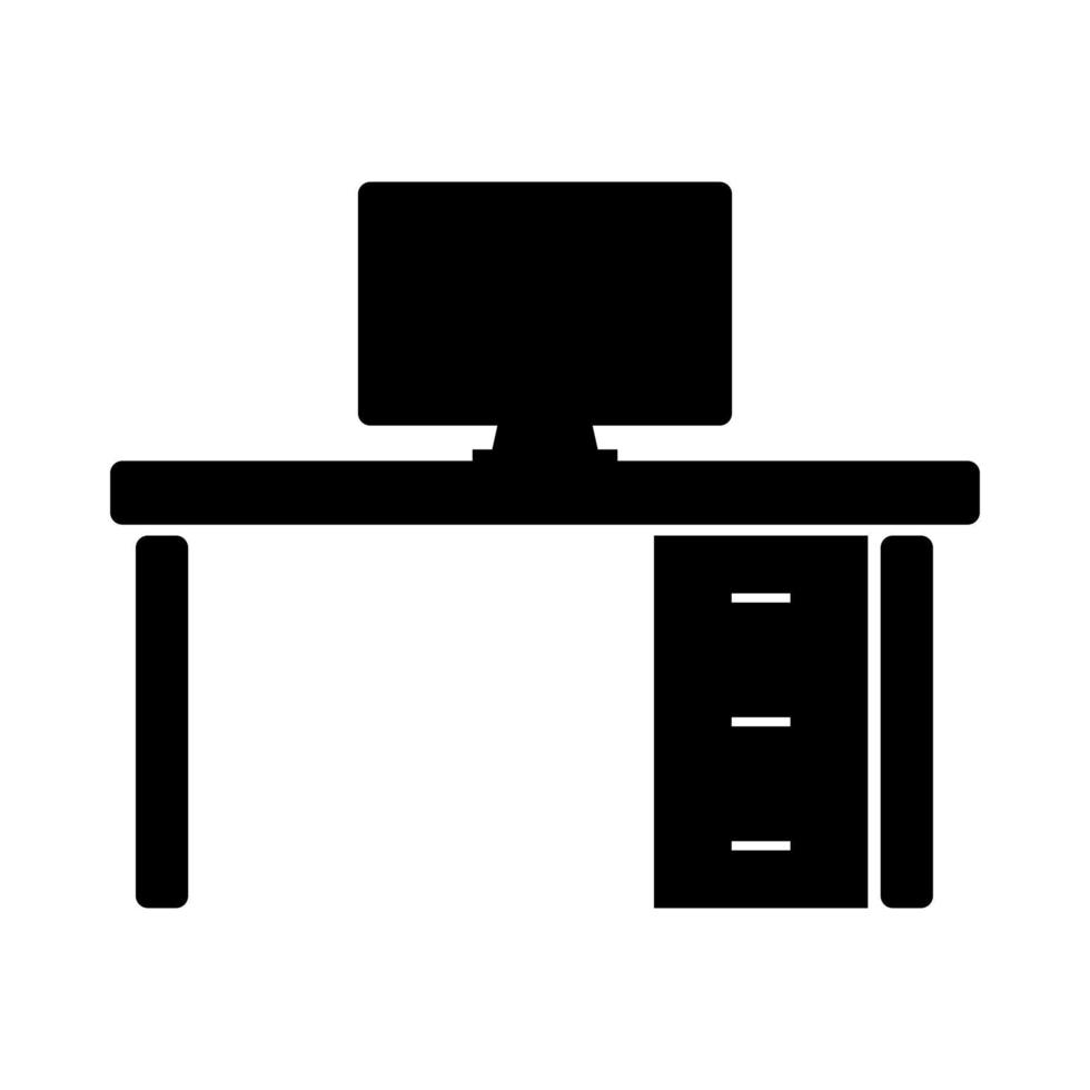 skrivbord illustrerad på vit bakgrund vektor