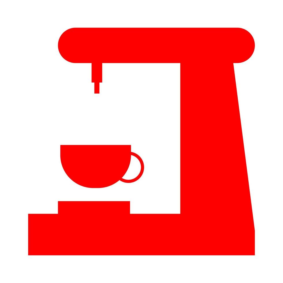 Kaffeemaschine auf weißem Hintergrund vektor