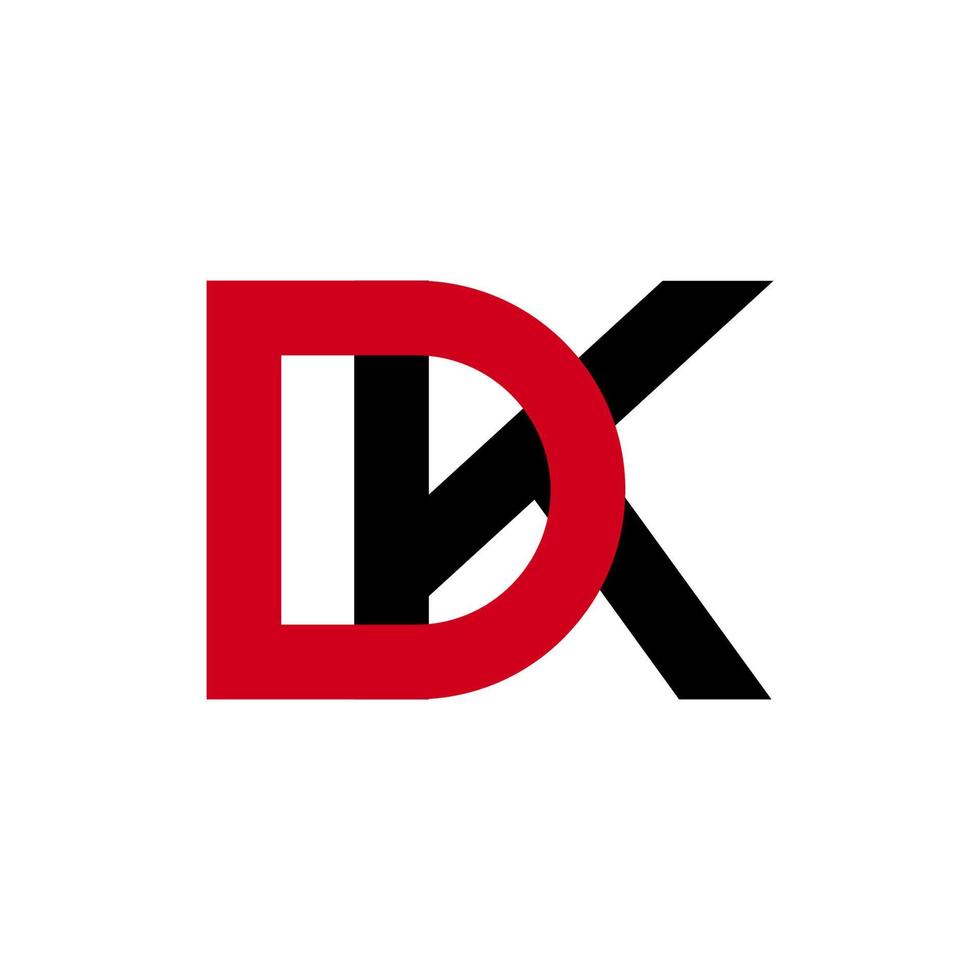 illustration vektorgrafik av moderna dk brev logotyp. perfekt att använda för teknikföretag vektor