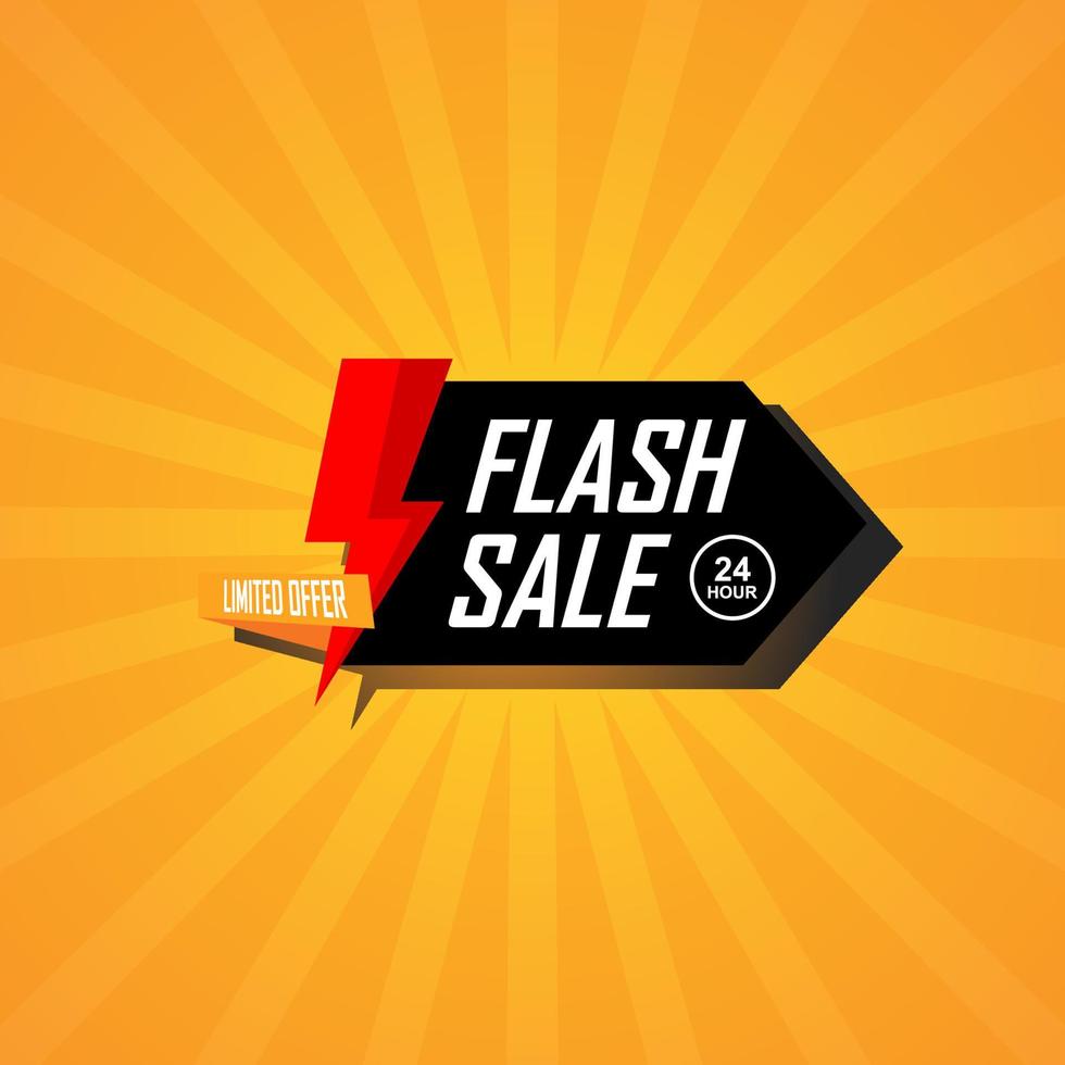 illustration vektorgrafik av flash försäljning banner. perfekt att använda för säljfrämjande åtgärder vektor