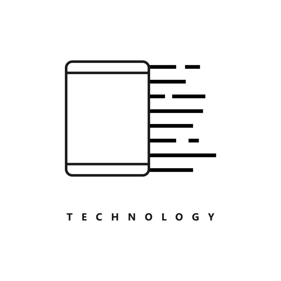 Abbildung Vektorgrafik des Line-Tablet-Logos. perfekt für Technologieunternehmen zu verwenden vektor