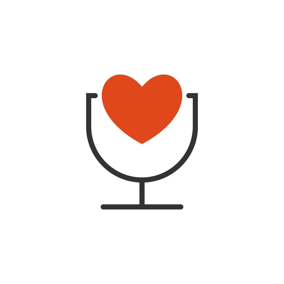 illustration vektorgrafik av kärlek podcast logotyp. perfekt att använda för teknikföretag vektor