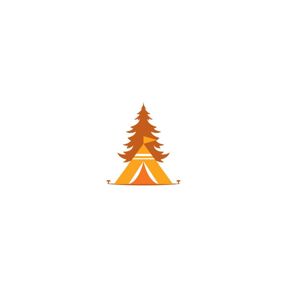 Illustration Vektorgrafik des Camp-Logos. perfekt für Erholungs- oder Outdoor-Campingunternehmen vektor