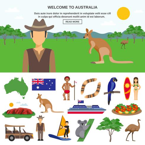 Australien-Reisekonzept vektor