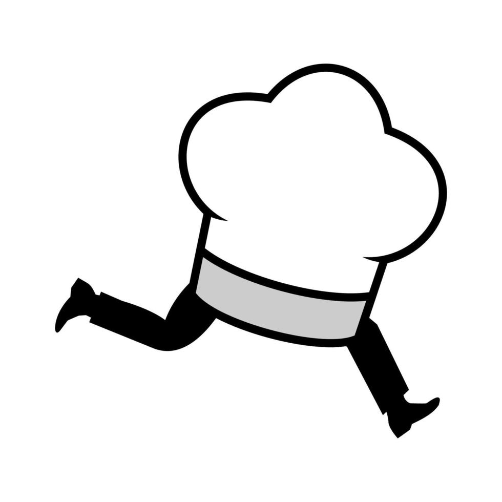 Illustration Vektorgrafik des laufenden Kochmütze Logos. perfekt für Technologieunternehmen zu verwenden vektor