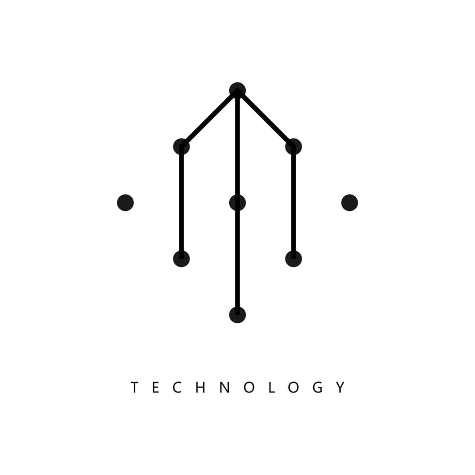 Pfeil-Technologie-Symbol. Trendiges flaches Vektorpfeil-Technologiesymbol auf weißem Hintergrund, Vektorillustration kann für Web und Mobile verwendet werden vektor