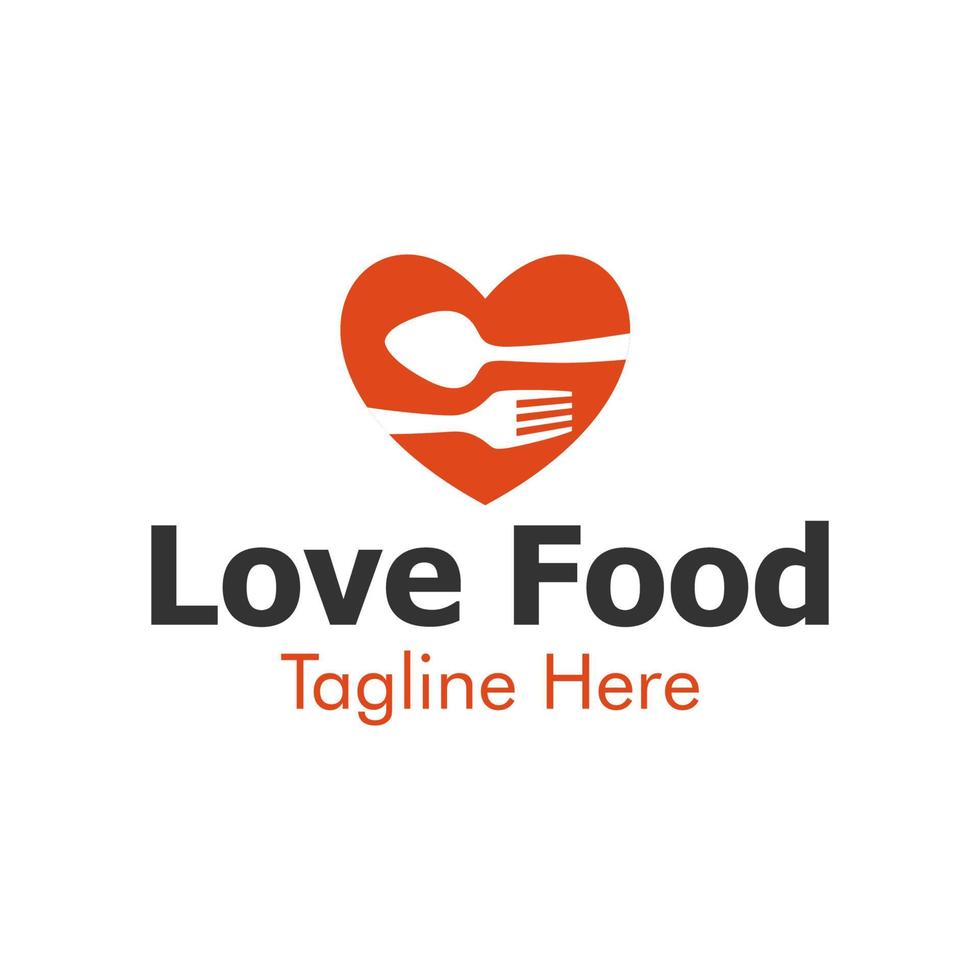 illustration vektorgrafik av kärlek mat logotyp. perfekt att använda för matföretag vektor