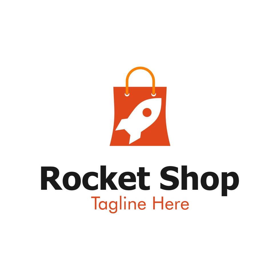 Illustration Vektorgrafik des Raketenshop-Logos. perfekt für Technologieunternehmen zu verwenden vektor