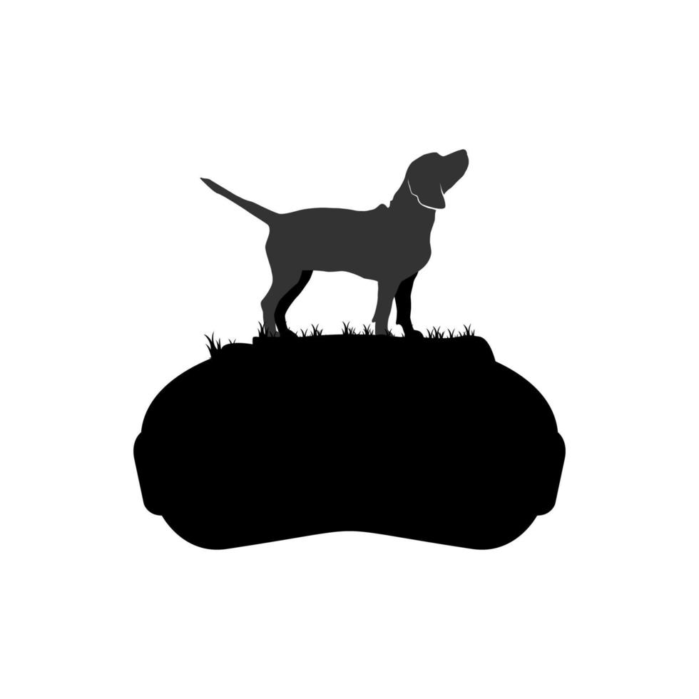 Illustration Vektorgrafik des Gaming-Beagle-Hund-Logos. perfekt für Technologieunternehmen zu verwenden vektor