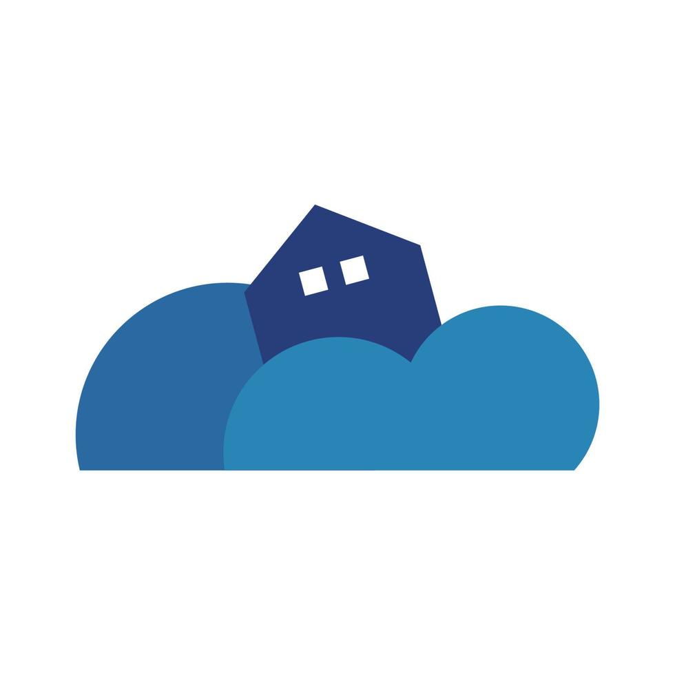 Illustration Vektorgrafik des Cloud-Haus-Logos vektor