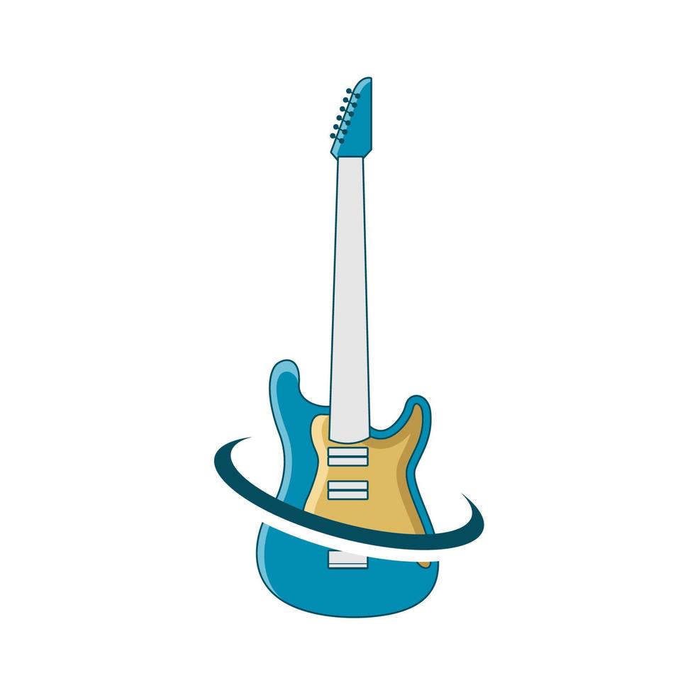 Illustration Vektorgrafik des Gitarren-Shop-Logos. perfekt für Musikfirmen zu verwenden vektor