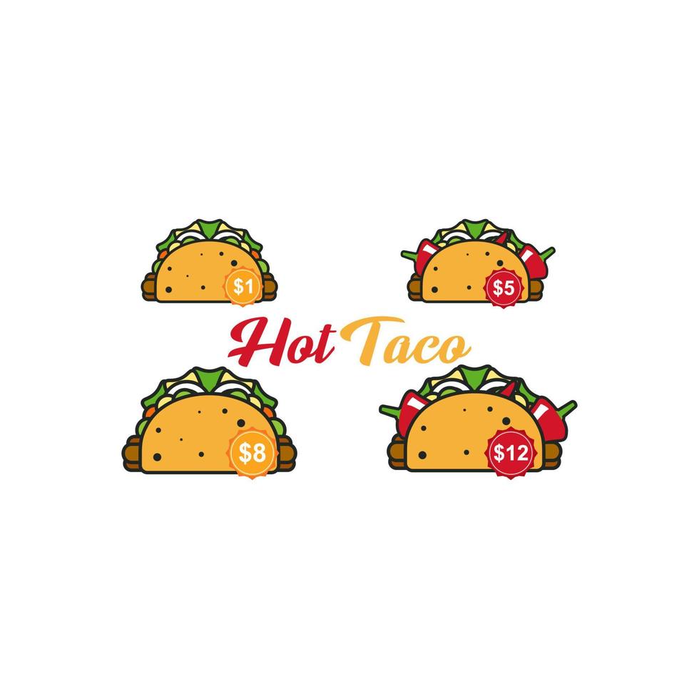 modern taco logotyp vektor