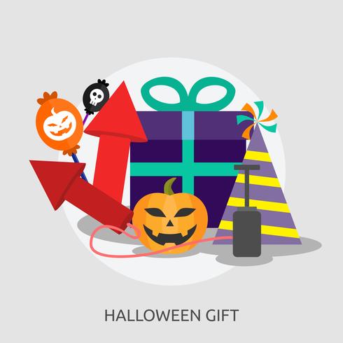 Halloween Geschenk konzeptionelle Illustration Design vektor