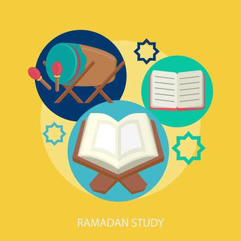 Ramadhan Studie Konceptuell illustration Design vektor