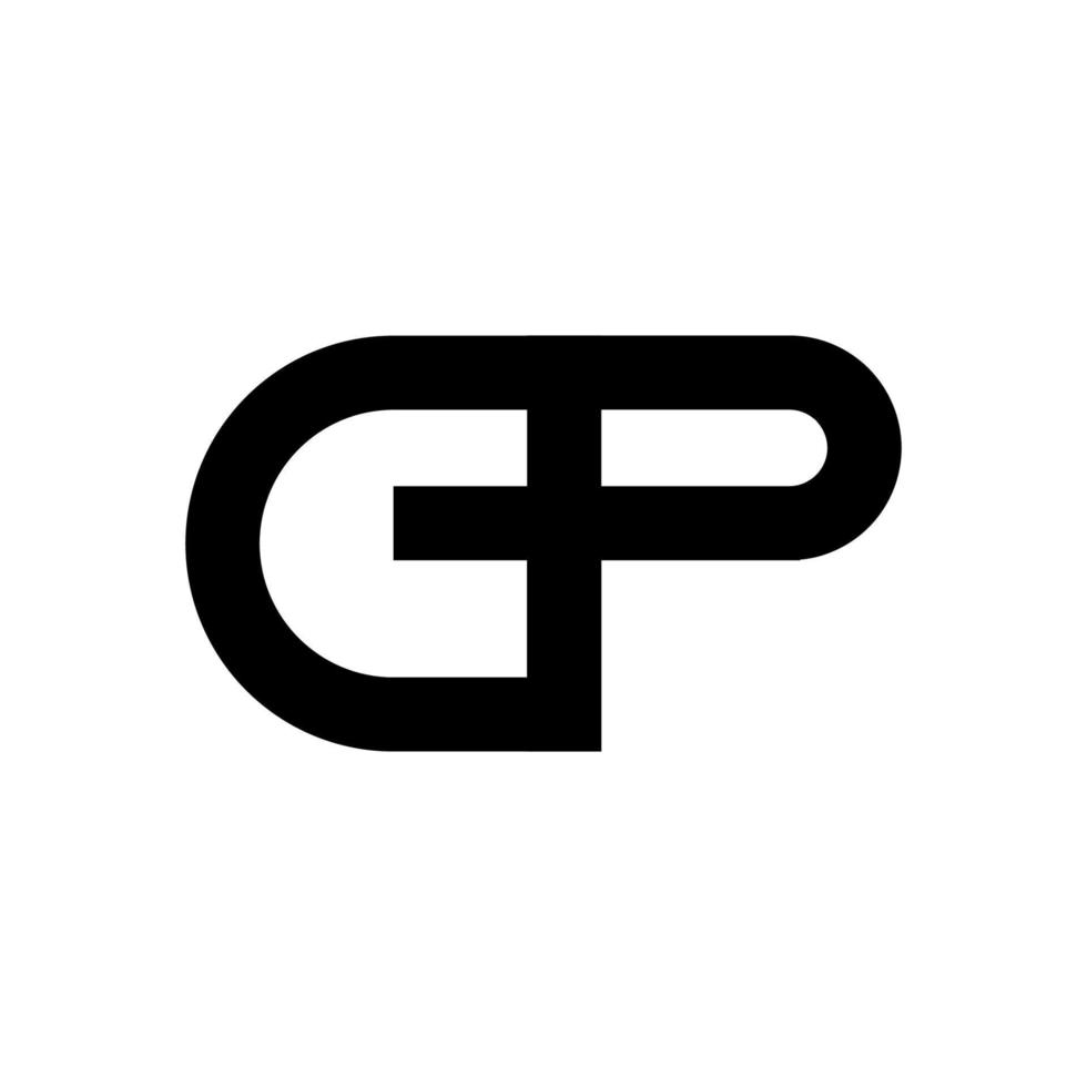 Illustration Vektorgrafik des modernen gp-Brief-Logos. perfekt für Technologieunternehmen zu verwenden vektor