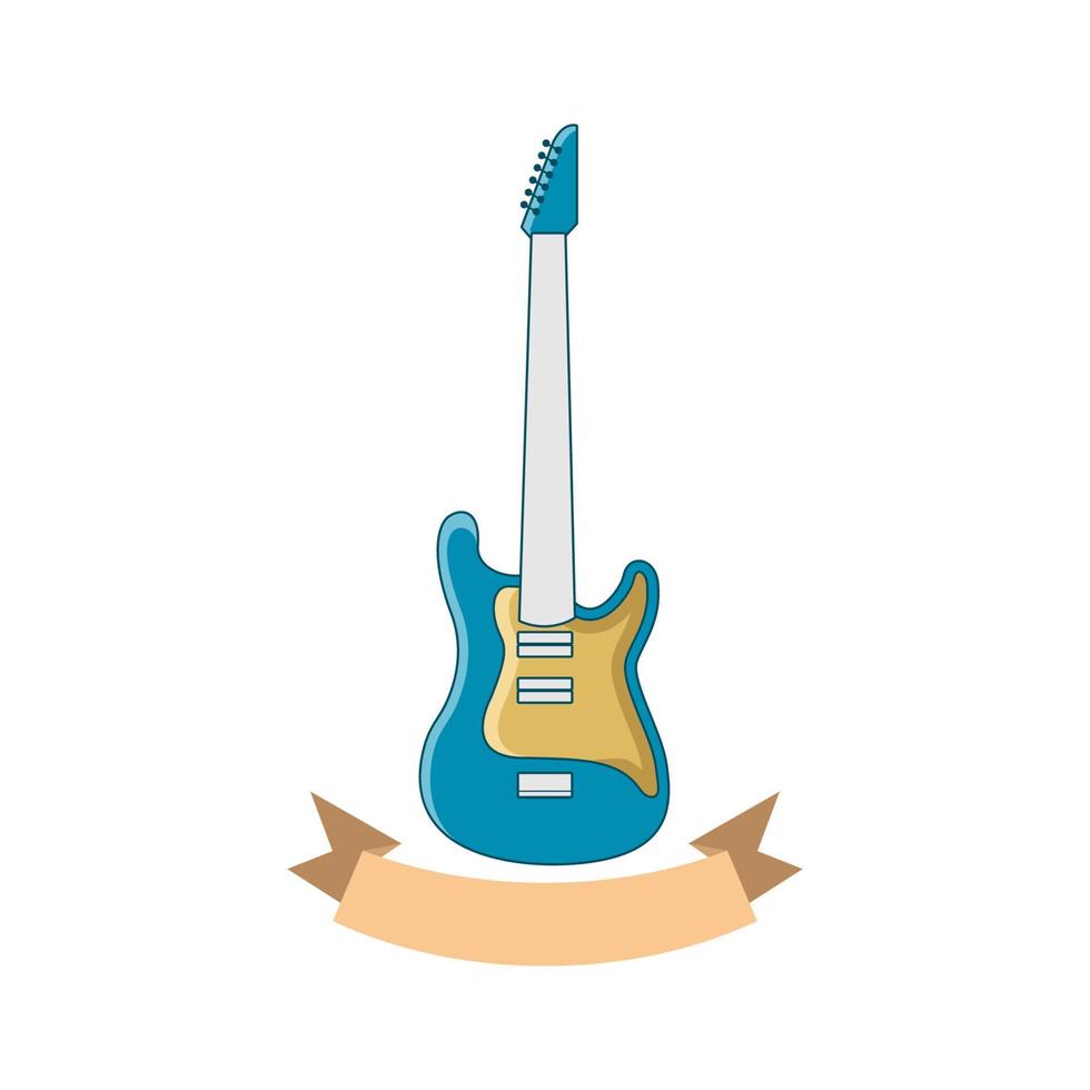 Illustration Vektorgrafik des Gitarren-Shop-Logos. perfekt für Musikfirmen zu verwenden vektor