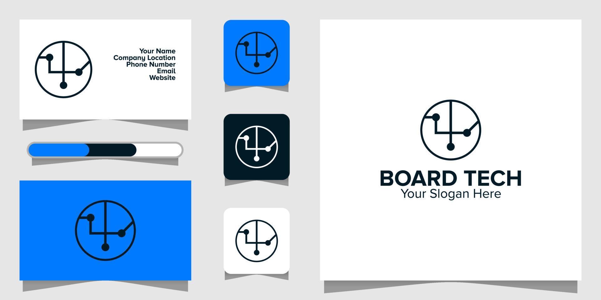 Illustration Vektorgrafik des Board-Tech-Logos. perfekt für Technologieunternehmen zu verwenden vektor