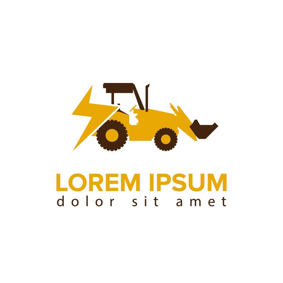 Illustration Vektorgrafik des Bulldozer-Logos. perfekt für Bauunternehmen vektor