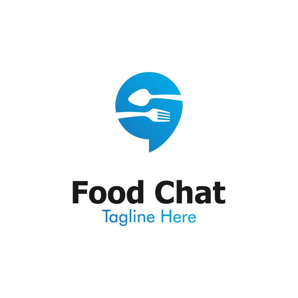 Illustration Vektorgrafik des Food-Chat-Logos. perfekt für Lebensmittelunternehmen vektor