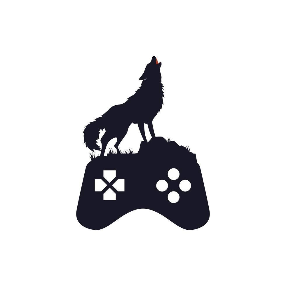 Illustration Vektorgrafik des Gaming-Wolf-Logos. perfekt für Technologieunternehmen zu verwenden vektor