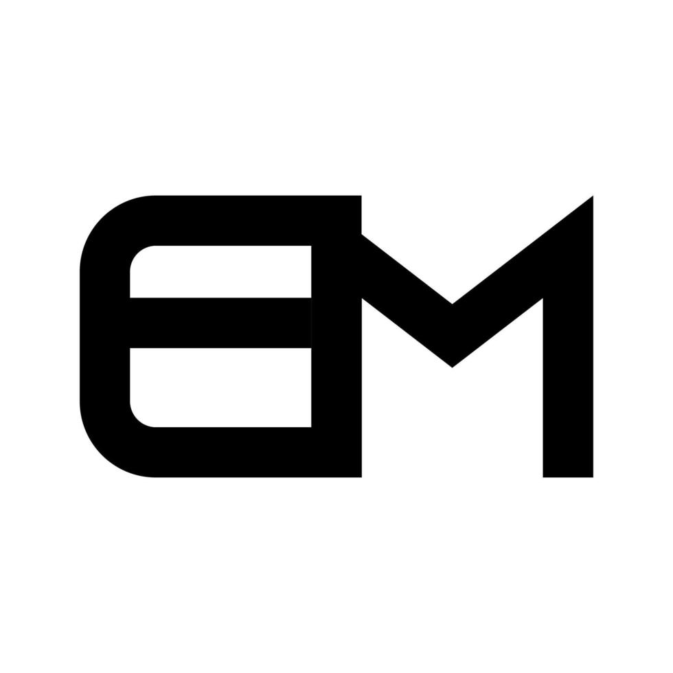 illustration vektorgrafik av modern em brev logotyp. perfekt att använda för teknikföretag vektor