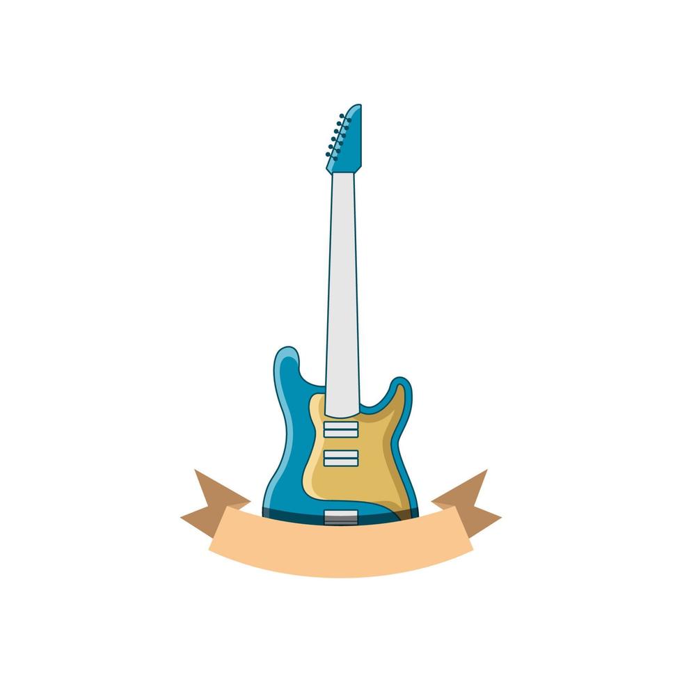 Illustration Vektorgrafik des Gitarren-Shop-Logos. perfekt für Musikfirmen zu verwenden vektor