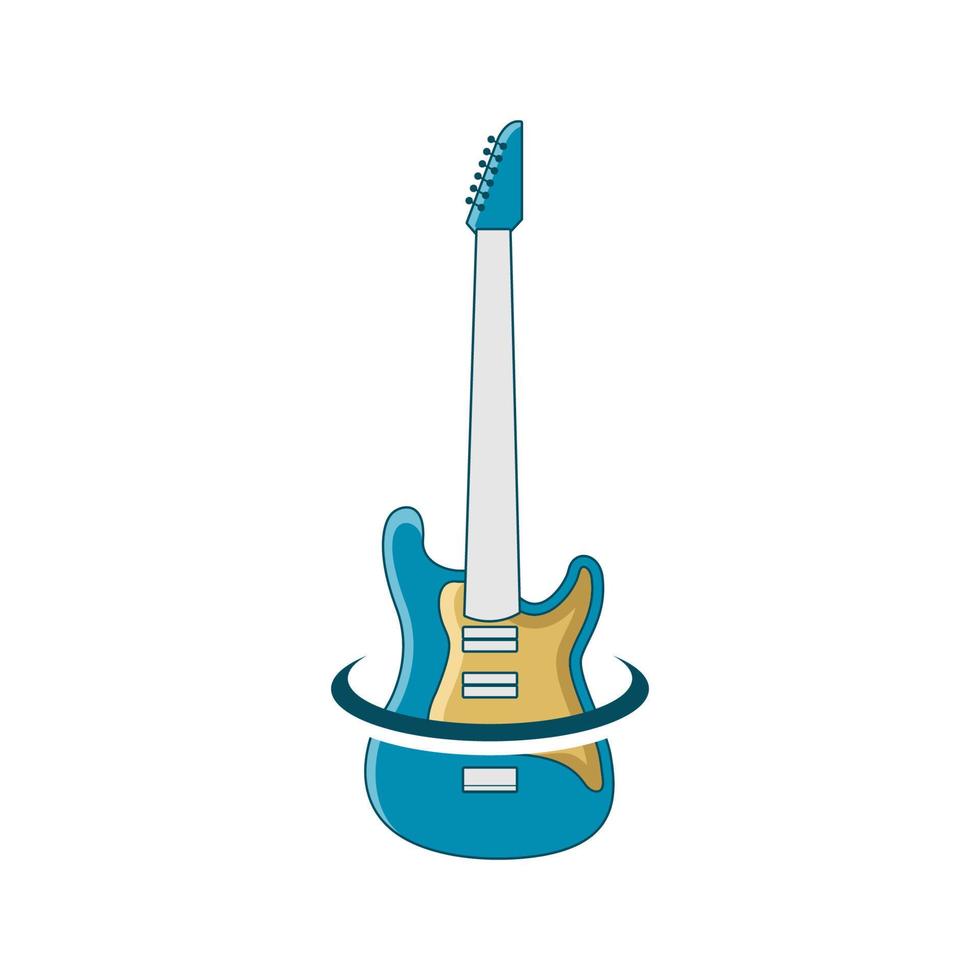 Illustration Vektorgrafik des Gitarren-Shop-Logos. perfekt für Musikfirmen zu verwenden vektor