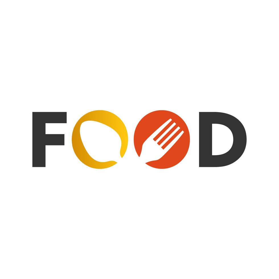 illustration vektorgrafik av mat typografi logotyp. perfekt att använda för matföretag vektor