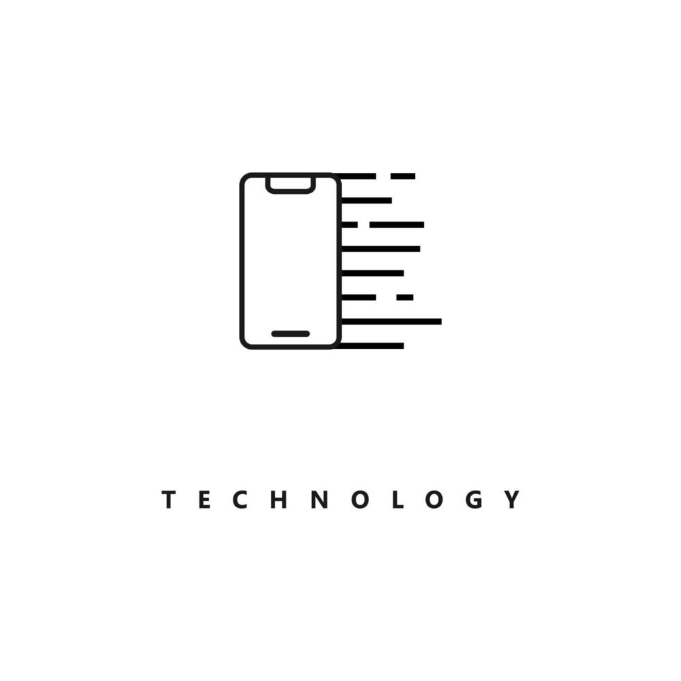 illustration vektorgrafik av linje smart telefon logotyp. perfekt att använda för teknikföretag vektor